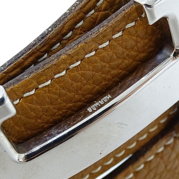 Hermes HERMES Belt Constance H Women's Men's Togo Box Calf Gold Black Leather... - Picture 7 of 9